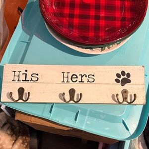 His and Hers Wall Hook Plaque